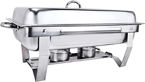 UZOURI Stainless Steel Chafing Dish, Chafing Dish Set Food Warmer Buffet, with Food Pans Fuel Holders, Food Warmer Professional Set for Catering, Buffet and Party(Size:Double Grid) (Double grid)