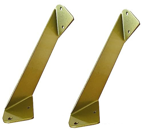 Regalhalterungen, Schwerlastträger Wandregal Warehalter- Regalhalterung Schwimmende, Für Regale In Küche, Arbeitszimmer, Garten, Mit Schrauben, 4 Stück (Color : Golden color, Size : 18.5cm/7.3in)