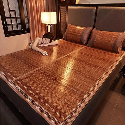 MMleYN Nattes De Couchage D'été, Tapis d'herbe Rafraîchir La Natte De Bambou, Pliable Enroulable Tapis De Bambou pour Dormir Et Respirants pour Le Refroidissement De La Chambre À La Maison (Size : 15