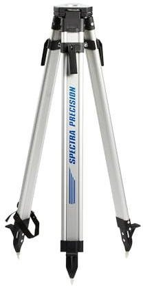 Spectra Precision 5301-27-BLK-SP Flat Head, Auto Levels Medium Duty Aluminum Tripod for Rotary Laser Levels and Grade Lasers