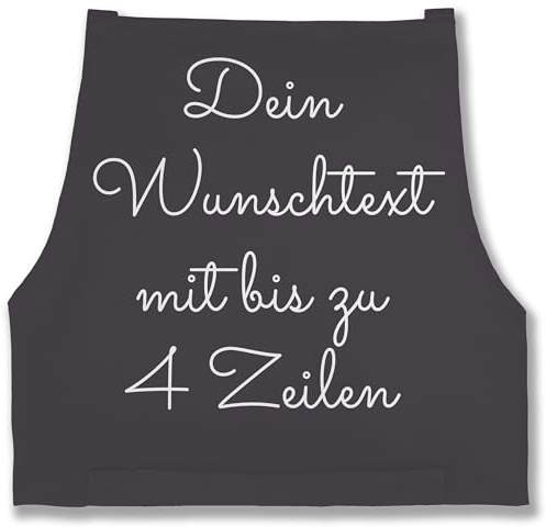Geschenk mit Namen personalisiert by Shirtracer - Schürze - Aufdruck selbst gestalten - Wunschtext I Geschenk personalisiert