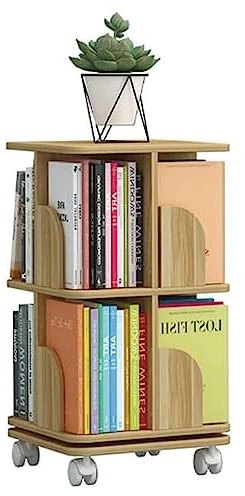 YTGHBIML Bücherturm Freistehend 360 ° drehbares Bücherregal, mehrstöckiges, stehendes Bücherregal, platzsparendes Eck-Bücherregal, Bücherregal mit großem Fassungsvermögen perfekte Darstellung
