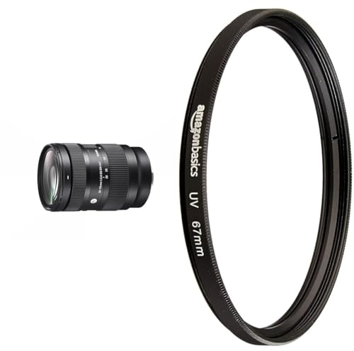 Sigma - Zoom, Obiettivo 28-70mm F/2.8 DG DN (C) F/SE attacco Sony-E, Nero & Amazon Basics - Filtro di protezione UV - 67mm
