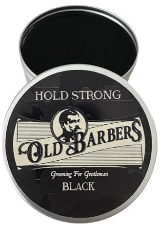 Old Barbers schwarz färbendes Haarwachs mit starker Halt - in der Alu-Dose - 100 ml - Made in Italien