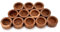 Kimona Portavelas de té, 12 portavelas de madera vintage para el hogar, boda, fiesta de Navidad (2.25 x 2.25 x 1 pulgadas), (juego de 12)