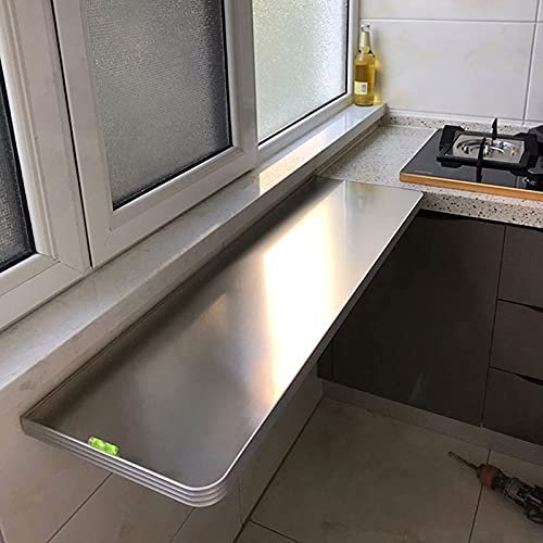An der Wand montierter Klapptisch für die Küche, herunterklappbarer Wandtisch, Kleiner Esstisch, Frühstücksbartisch, Computerarbeitsplatz, mit Halterungen (Größe: 50 × 30 cm/20 Zoll × 12 Zol