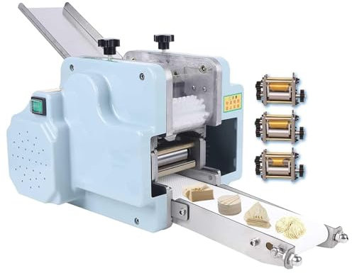 Commercial Dumpling Maker Electric Pasta Machine with Round Shaped Mold - Multifunctional Ravioli Wonton Wrapper Maker, Thickness - Electric Dumpling Skin Machine