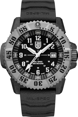 Luminox Analog schweizisk kvartsurverk klocka för män med gummiarmband XL.3351.1 set, svart, Rem