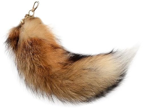 Nocyclonic Fuchsschwanz Anhänger etwa 43cm Fell Schwanz Keychain Extra Groß Schlüsselring Tasche Zusätze Auto Schlüsselketten Anhänger Weich Flaumig Handtasche Dekoration (17)