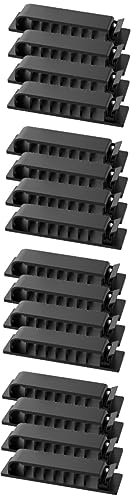 HOMSFOU 16stücke Kabelclips Selbstklebend Kabelorganizer Für Schreibtisch Flexibler Kabelhalter Mit Löchern Für Ordentliches Kabelmanagement Im Büro Zuhause Auto Und Mehr