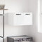 ShGaxin Armario Pared Madera contrachapada Blanco Brillo 60x36,5x35 cm, Mueble Cocina, Plateros De Cocina Mueble, Armario Colgar, Mueble Auxiliar De Cocina 830014