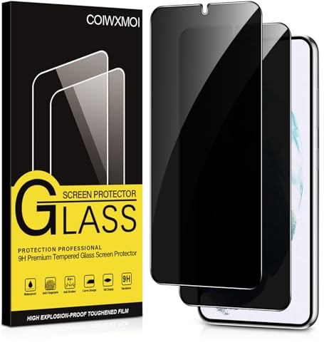 Coiwxmoi Sichtschutz für Samsung Galaxy S21 5G Anti-Spähen Panzer Schutz Glas Privatsphäre Schutzfolie 9H Härte Kratzfest Bläschenfrei HD Anti Spy Gehärtetes Panzerfolie Blickschutzfolie,2 Stück