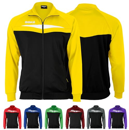OMKA Optima Herren Trainingsjacke Sportjacke Joggingjacke Freizeitjacke (DE/NL/SE/PL, Numerisch, 54, Regular, Regular, Gelb)