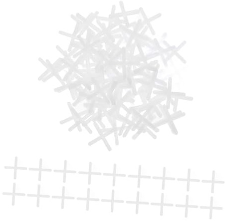 SOLUSTRE 200pcs Tile Spacers Cross-Shaped Ceramic Tile Leveling Tool for Precise Placement and Uniform Grout Lines for Floor and Wall Tiling Projects