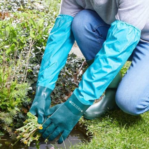 Garden Mile 63cm Long Pond Gloves Waterproof Heavy Duty Full Length Drain Tank Pond Gloves Outdoor Garden Indoor Sewage Durable Full Arm Aquarium Protection Pond Cleaning (Drain, Tank & Pond)