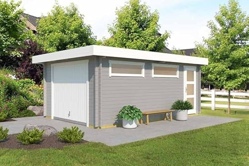 Buttercup Farm Canberra + door Hormann-Log Cabin, Wooden Garden Room, Timber Summerhouse, Home Office - L422.7 x W600 cm