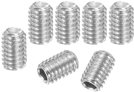 PATIKIL 120 Stück Madenschraube M4 x 6mm, 304 Edelstahl Madenschrauben Set für Türklinken Halterung Möbel Lampen Wasserhahn Reparaturen, Silber Innensechskant Gewindestifte Schrauben Set