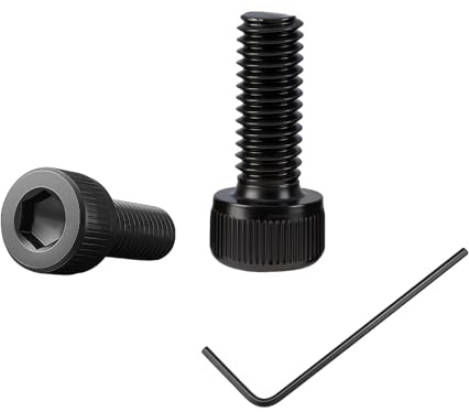 100 Stück M2×4 Schrauben,Zylinderkopfschrauben mit Innensechskant,Zylinderschrauben mit 1 Innensechskantschlüssel Vollgewinde aus Kohlenstoffstahl (schwarz) für Befestigungselemente (M2, Länge:4mm)
