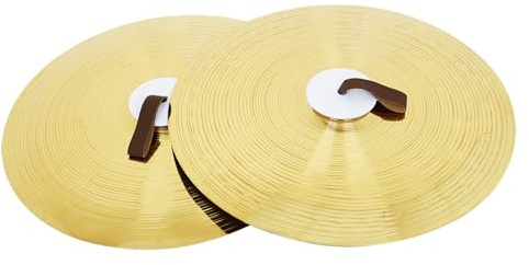 Sehuby Platillo de tambor, 1 par de platillos profesionales de choque, platillos de práctica multiusos, instrumentos de percusión portátiles, conjuntos de banda de latón, platillos