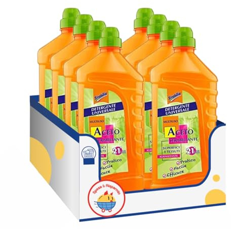 Detergente Universale con Aceto 1,25 Litri – Variazioni 4/8/12 Pezzi – Pulizia Naturale per Casa & Superfici (8)