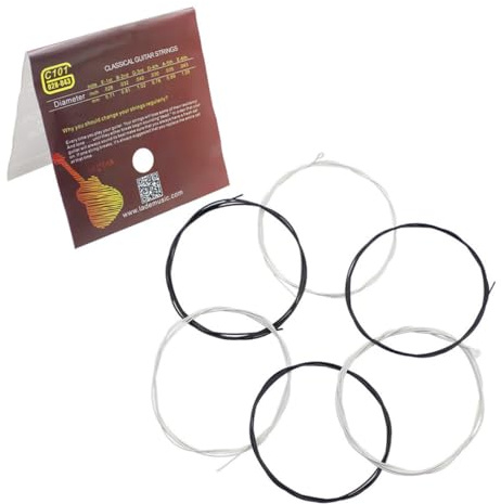 Toddmomy Nylon Gitarrensaiten für Klassische Gitarre 6 Stück mit Silberbeschichtetem Kupferlegierungsdraht und Hohem Komfort für Akustische Konzertgitarren Zufällige Farbe