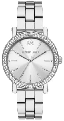 Michael Kors Corey Watch for Women, Quartz Three Hand Movement with Alloy or Leather Strap