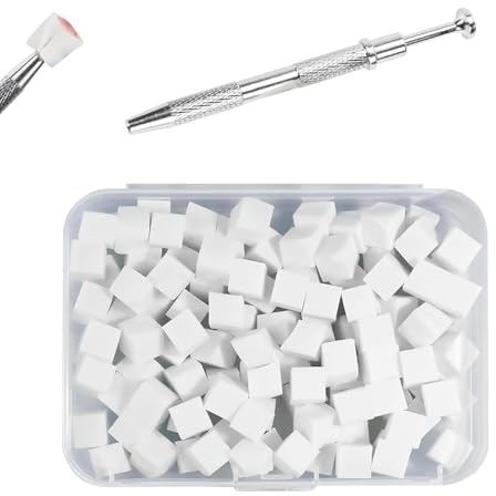 100-Piece Ombre Nail Sponge Set with Metal Grabber Brush and Storage Box for DIY Manicure and Nail Art Designs