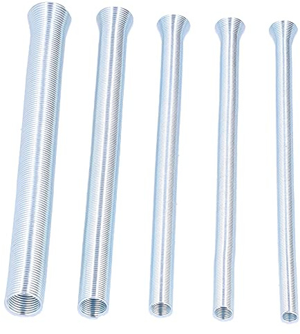 Set piegatubi a molla |5 - Kit di dimensioni per tubi in rame/alluminio da 1/4 a 5/8 |Acciaio per utensili ad alta durezza per riparazioni HVAC e AC |CT5050