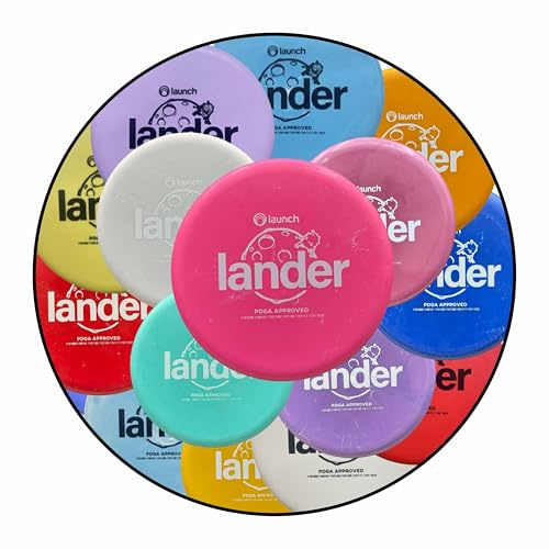 Disc Golf UK Launch Discs Lander - Disc Golf Putter Disc - Mixed Colours & Weights Picked At Random - Omega Plastic - Disc Golf - Putt & Approach - Disc Golf Disc