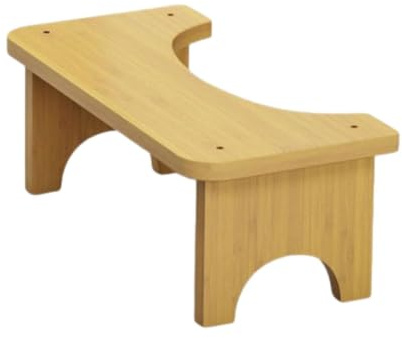 GCYEIDMA Sgabello da Toilette Legno 1 poggiapiedi in legno for comodino vintage, mini alzarsi, antiscivolo, camera da letto, bagno, cucina(A)