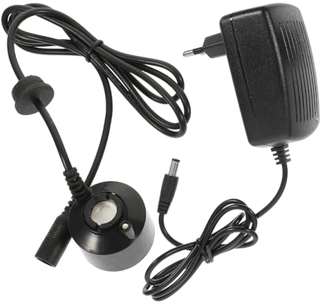 FRCOLOR Generador de Niebla Electrónico Mini de 3.6cm y 16mm para Estanques y Peceras, Pulverizador Atomizador de Plástico Negro y Capacidad de 250ml/h para Jardín Interior