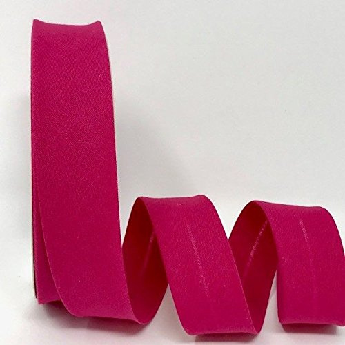 Byetsa Hot Pink 30 mm Polycotton Schrägband auf einer 25 m Rolle