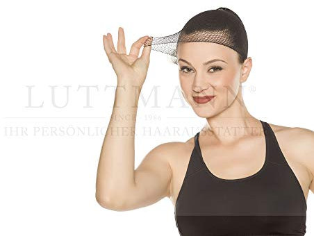 LUTTMANN parrucca Wig Cap sottocoperta in rete di cotone nero 1A qualità