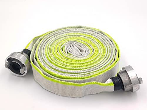 D-25 | 1 Zoll | 10 Meter Schlauch mit Storz-Kupplungen Bauschlauch Industrieschlauch Flachschlauch Wasserschlauch