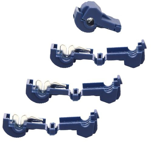 ECENCE Bornes de fil périmétrique pour robot tondeuse lot de 4 connecteurs de branchement en T, connecteurs rapides, bornes de raccordement, connecteur de câble pour fixation de la boucle