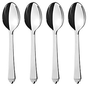 Georg Jensen Pyramid Dessert Spoon Giftbox Ss 4 Pcs