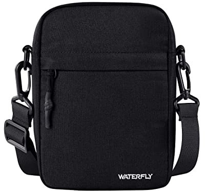 WATERFLY Umhängetasche Schultertasche Messenger Bag: Herrentasche Zum Umhängen Klein Herren Handy Sling Tasche Männer Shoulder Crossbag Brusttasche Damen Crossbody Handytasche