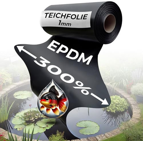 Black Forest Pond Shop - EPDM Teichfolie 12x10m hochelastische langlebige Teichfolie 1mm EPDM Folie 12x10m für Teich Schwimmteich Hochbeet Badeteich