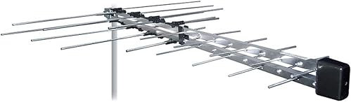 ANFEL LOG Antenna Logaritmica LTE 5G 4G UHF-VHF, 32 elementi da esterno UHD 4K, in lega inossidabile