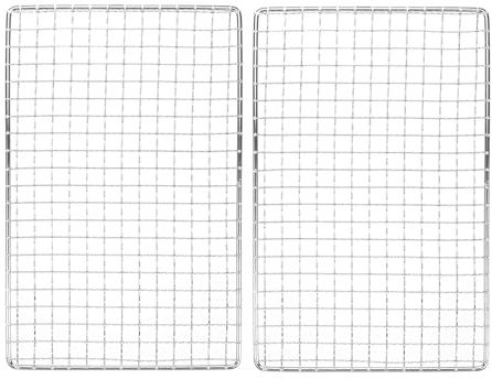 M METERXITY 2-Pack Cooling Rack 12 x 8 Stainless Steel Baking Rack | Silver, Wire, For BBQ/Cooking/Roasting/Grilling/Steaming/Drying, For Baking