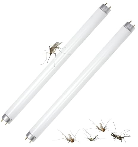 FSL BL T8 F10W Lot de 2 ampoules de rechange électriques pour destructeur de mouches/insectes Zapper, ampoule de rechange pour destructeur d'insectes électrique 20 W
