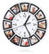 Glimmerday Reloj de Pared de Madera - Personalizado con 12 Fotos - Silencioso, sin Tictac - 25 cm Ø - Diseño para Salón, Dormitorio y Cocina - Regalo para Mamá, Papá, Amigos y Familiares
