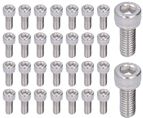 30 Stück Sechskantschraube mit Kopf, A2-70 304 Edelstahl Marinequalität Befestigungsmaterial mit 5 mm Schlüsselgröße für Innen- und Außenprojekte im DIY-Bauwesen (Msh*14)