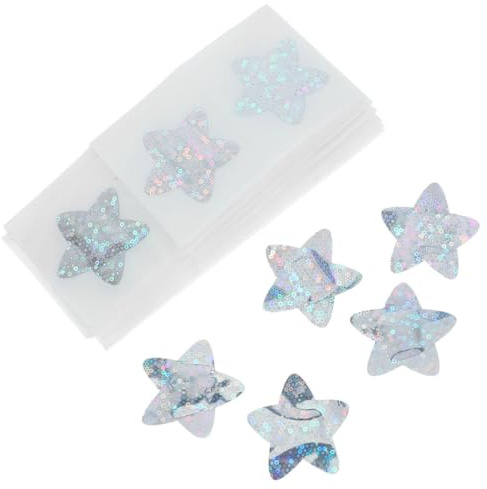 STAHAD Vendajes Adhesivos de Brillantina en Forma de Estrella, 20 Unidades 46x46 Mm, Protectores de Heridas Adolescentes, Vendajes Cuidado de Heridas Adhesivo Color Color Aleatorio