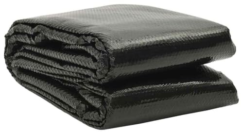 Ordellia Solar Poolabdeckung Schwarz 732 x 366 cm PE Blasenfolie für Schwimmbad und Rundbecken, wärmespeichernde Abdeckplane zur Unterstützung gegen Verdunstung