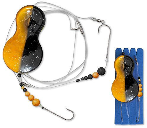 #1 Z-Sea Flatty Teaser Inline Rig schwarz/Gold 0,70mm 0,40mm 1Stück 90cm,25cm