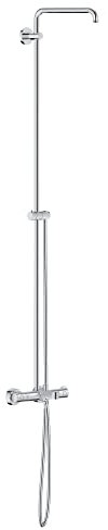 Grohe 26490000 Euphoria Duschsystem mit Wannen-Thermostat für Wandmontage, Starlight chrom