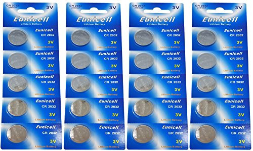 20 x CR2032 Eunicell 3V Lithium Battery