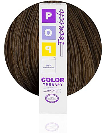 Pop Italy Color Therapy Tinta per Capelli Permanente Professionale in Crema - Copertura 100% Capelli Bianchi - Dermatologicamente Testata - 100 ml - Colore (6/7 Biondo Scuro Viola)