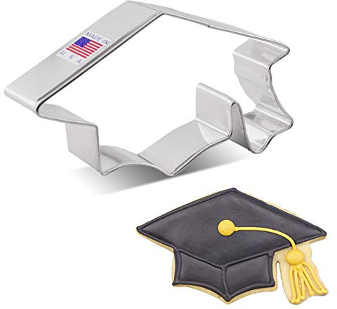 Ann Clark Cookie Cutters Cortador de galletas birrete - 10,8 cm - Acero fabricado en EE. UU.